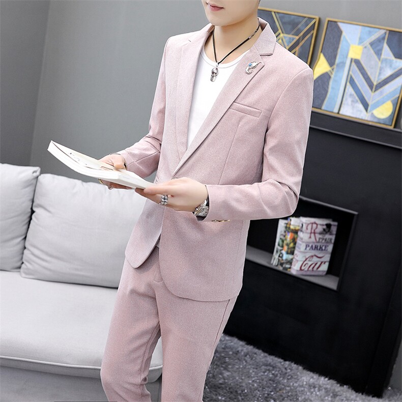 T917-P1252025秋装男士西服套装两件套西装西裤套装职业装,男装西服,星座507A（原星座306B-2）