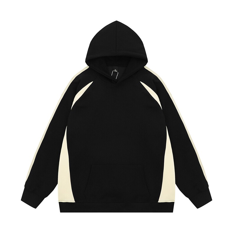光板二开卫衣撞色拼接插肩袖连帽情侣卫衣A92P40,男装卫衣,电商A247