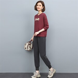 2022年秋季新款潮休闲卫衣套装女韩版宽松显瘦两件套装裤子显瘦图片