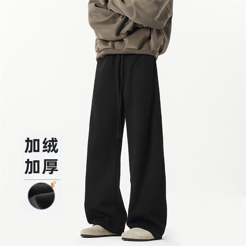 B258-K9928加绒P45控98抖音品质卫裤65%棉35%聚酯纤维,男装休闲裤,电商B258