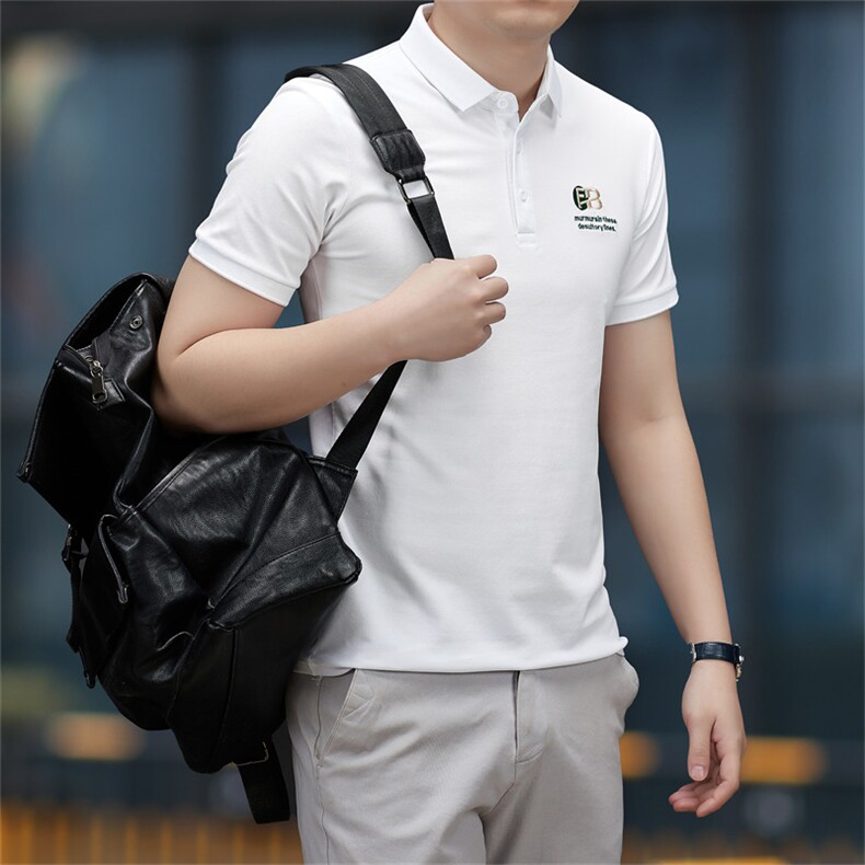 中年休闲男装翻领半袖T恤衫2023夏季新款男士polo衫薄款休闲上衣,男装Polo衫,电商B212（原钱塘6029）
