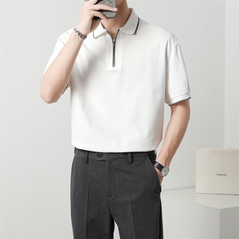 青春流行潮流标准新款百搭男POLO衫夏季潮ins短袖印花2023原宿,男装T恤,星座1116A-2（原606A-1）