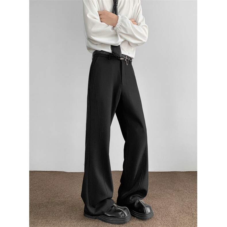 美式斜切微喇叭西裤高街cleanfit冰丝休闲裤子504-K246-特P39控78，男装西裤，星座504