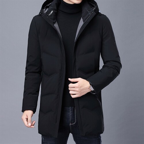 冬新款脱卸帽羽绒服中长款爸爸冬装休闲外套中年男SFT92998-P320图片