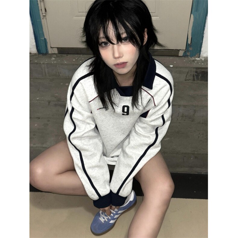 【有货】Y177CC-常规特P55加绒特P60撞色球衣卫衣男翻领外套,男装卫衣,星座1007（原301D）