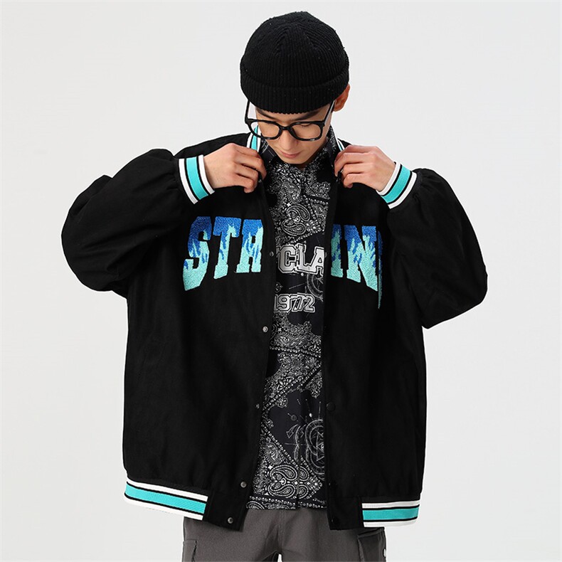 秋冬款棒球服外套男潮牌潮流字母刺绣情侣学生夹克22112-P70控118,男装夹克,星座717