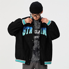 秋冬款棒球服外套男潮牌潮流字母刺绣情侣学生夹克22112-P70控118，男装夹克，星座717