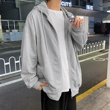 2021宽松休闲显瘦连帽抽绳简约百搭外套男XW190-特批35,男装卫衣,星座718-1