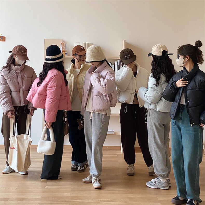 韩东大门原版面包服女立领小个子短款羽绒棉服秋冬短款,男装棉衣,星座506A