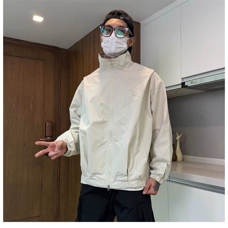 潮牌复古新款棉服宽松机能风夹克情侣户外休闲百搭痞帅外套冲锋衣,男装夹克,星座506A