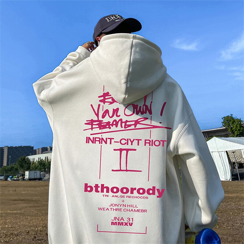 抖音得物供货可提供视频春装重磅美式宽松连帽卫衣DL2400,男装卫衣,电商A486-1