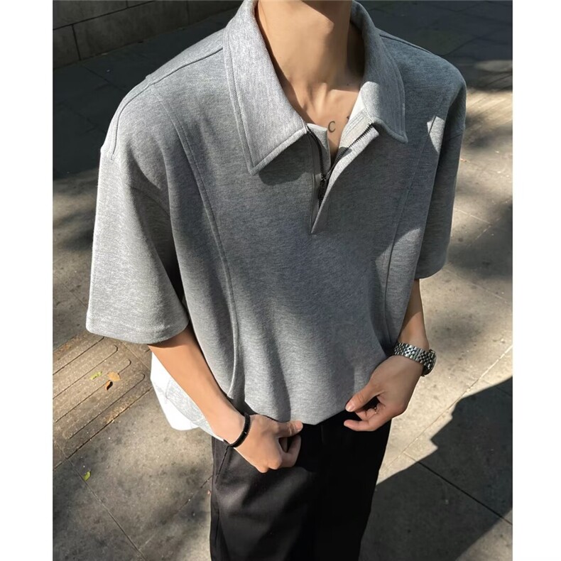 美式解构廓形短袖t恤男夏季百搭重磅半袖潮牌宽松中袖TX745,男装T恤,星座208-5