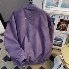 皮衣夹克男士韩版潮流高街百搭拉链2025春季新款ins外套W6067-P80，男装夹克，星座412-2