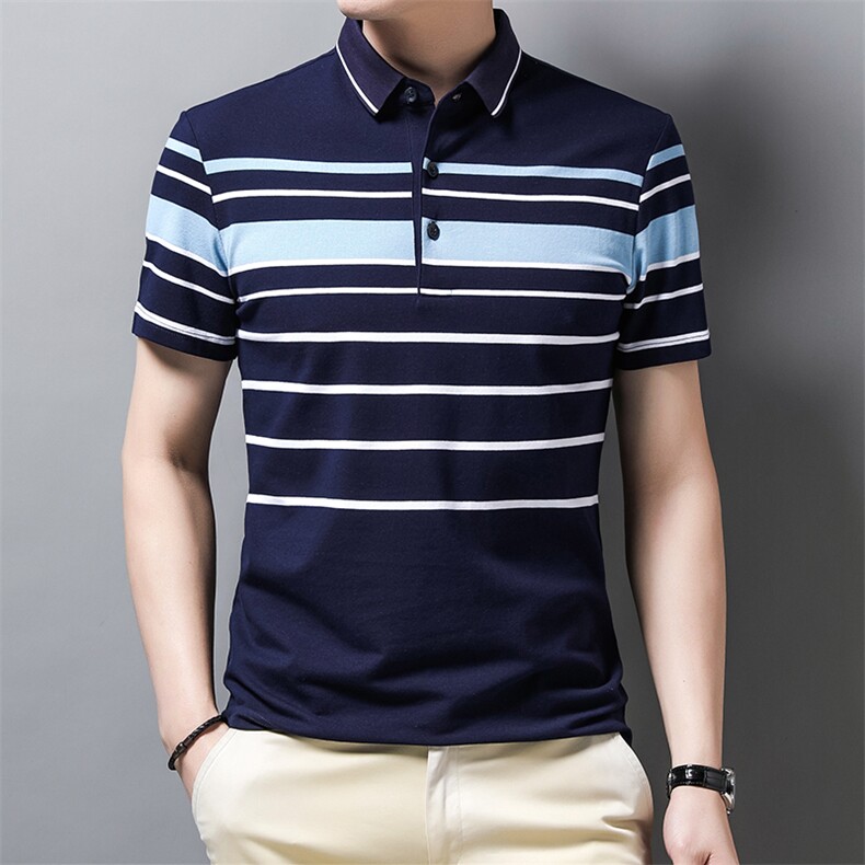 中年爸爸夏装短袖t恤polo衫上衣服夏季薄款中老年人商务休闲男装,男装T恤,电商B212（原钱塘6029）