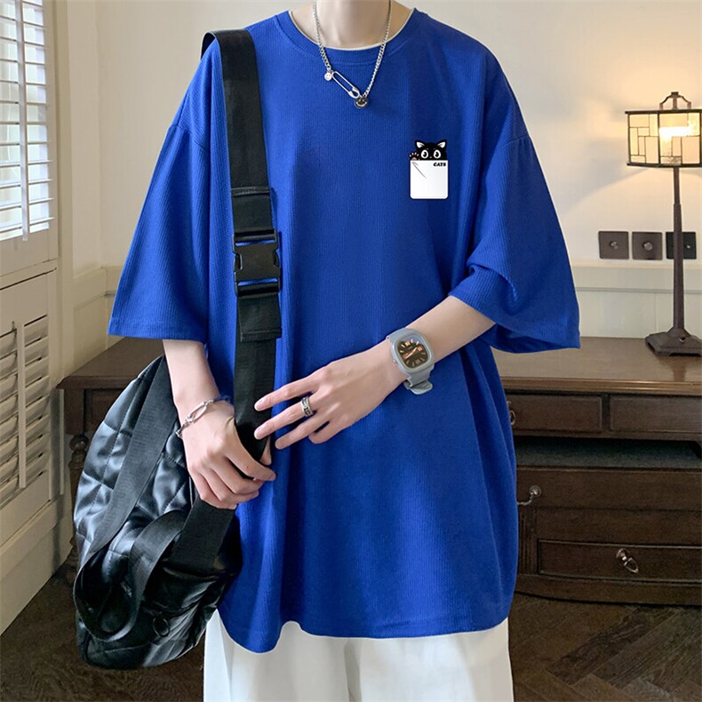华夫格t恤男短袖男大码五分袖大皂风HT73397-P22,男装T恤,电商A040