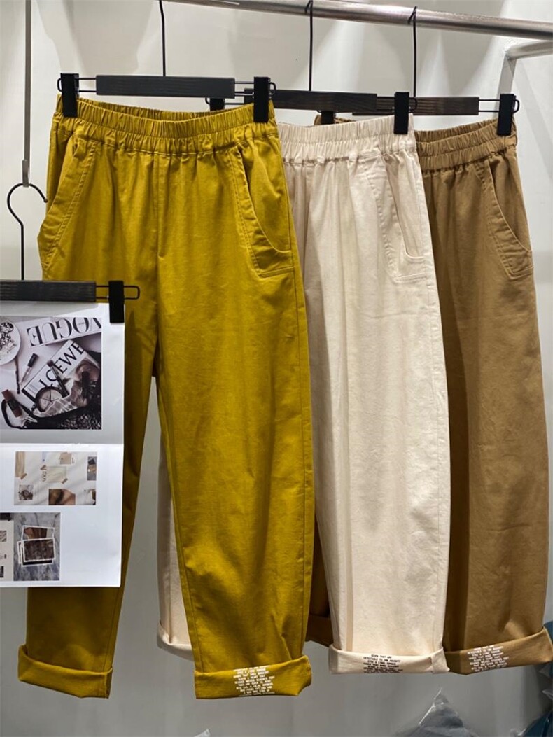 春季新款水洗纯萝卜裤，其它，月光水岸