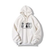 WY2100-P35加绒款-P40纯棉连帽卫衣男大码运动帽衫宽松薄，男装卫衣，电商A040