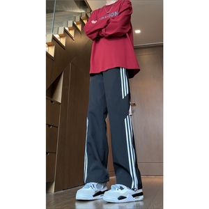 抖音品质秋季新款潮流条纹设计宽松冲锋裤B315-K24315-特p35控68图片