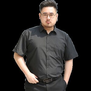 夏装新款男士短袖衬衫胖哥工装半袖衬衣加肥加大码1405-2款图片
