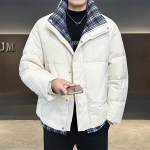 2025冬季新款格子假两件设计保暖90绒羽绒服男YR3188-P279图片