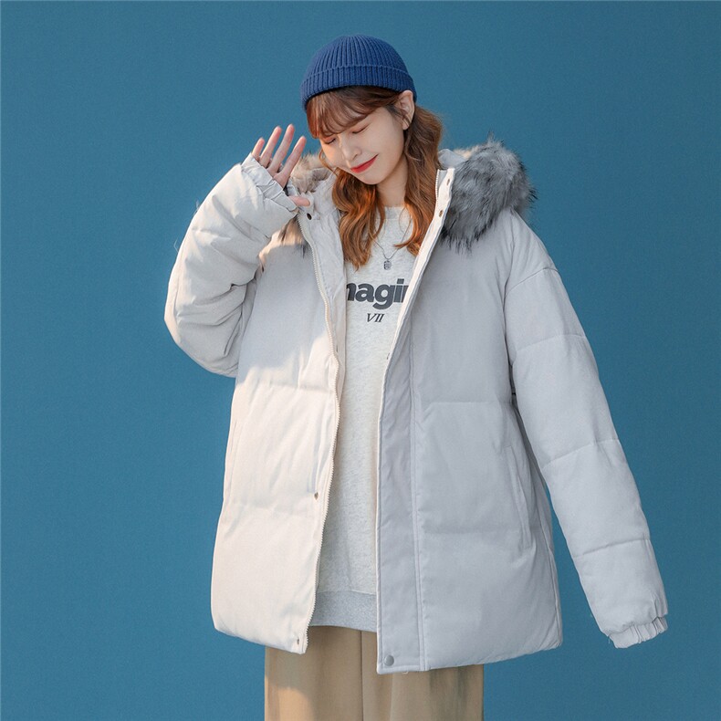 中性22冬季基础款立领棉衣毛领连帽加绒加厚外套MY2003P135控158，男装棉衣，A247A