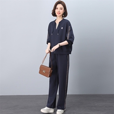 2026春秋季时尚简约大方气质优雅显瘦休闲潮流撞色套装，女装套装/套裙，独衣靓