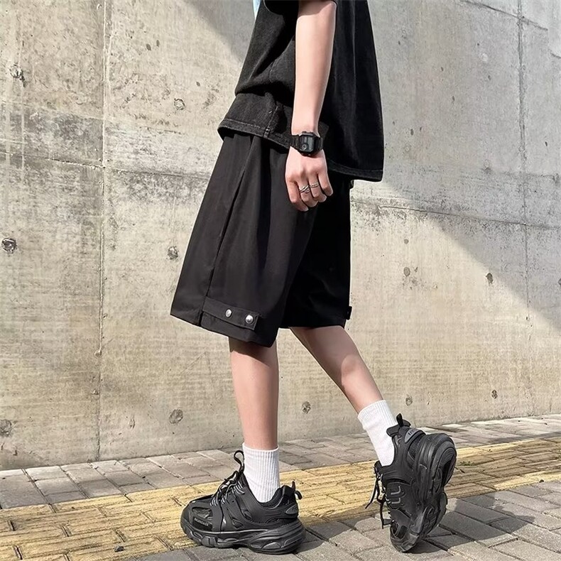 日系cityboy休闲冲锋短裤男oversize潮牌机能美式复古五分裤子夏,男装牛仔裤,星座1008