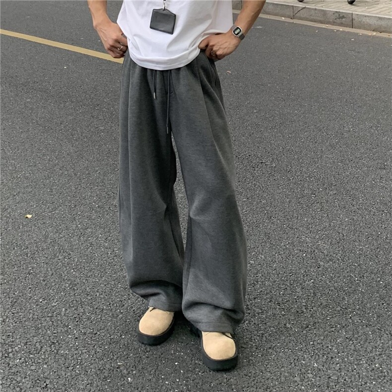 【现货】秋季美式慵懒风解构卫裤男女休闲运动弯刀裤K06083P55,男装休闲裤,星座1004（原星座815-3）