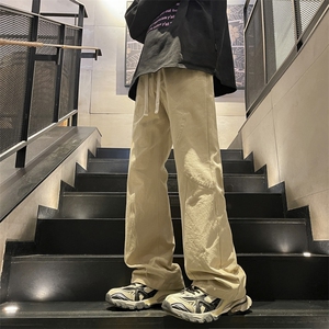 拼接线条设计纯棉微喇长裤时尚百搭修身潮流高街 K590-特批45图片