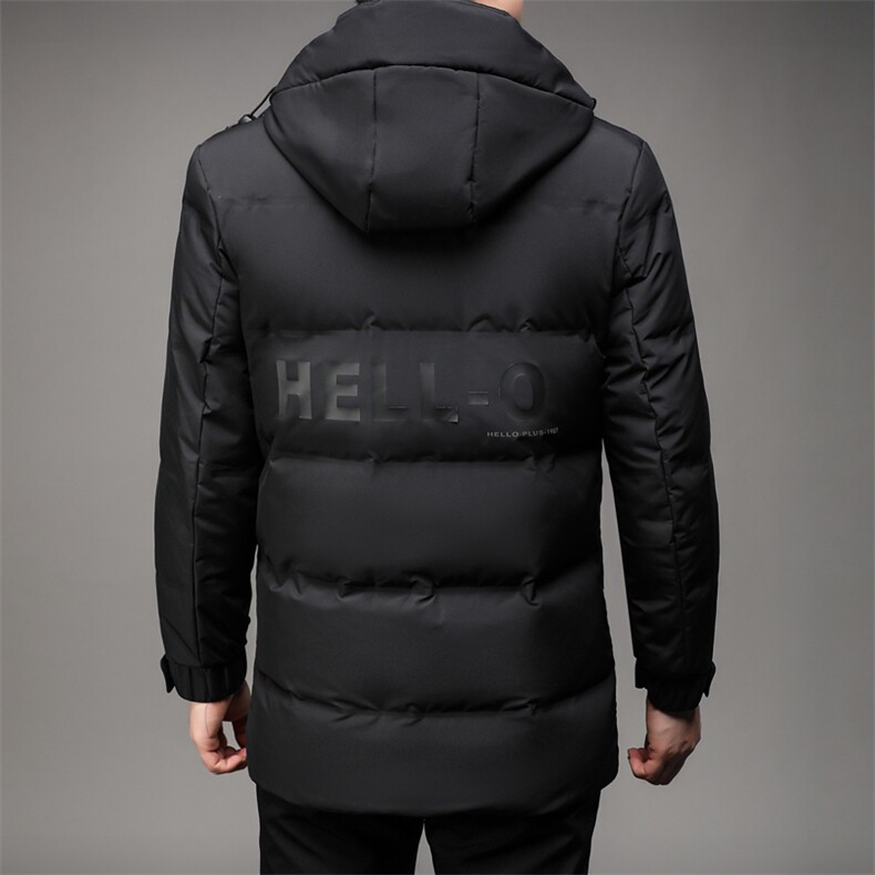连帽羽绒服男士冬季商务保暖加厚白鸭绒防寒工装服休闲上衣外套男,男装羽绒服,钱塘6003（原4033）