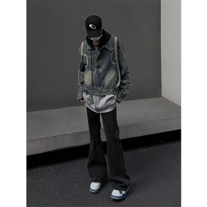 自家图，博主风cleanfit牛仔外套男美式复古夹克NZJK002-P95图片