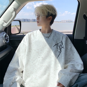 ！2025重工刺绣男士圆领卫衣雪花潮牌情侣长袖WY55特P35图片