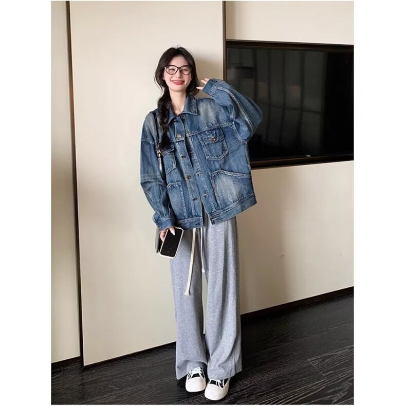 小香风短款牛仔外套女独特夹克外套超好看小众设计洋气牛仔上衣潮,男装工装外套,星座506A