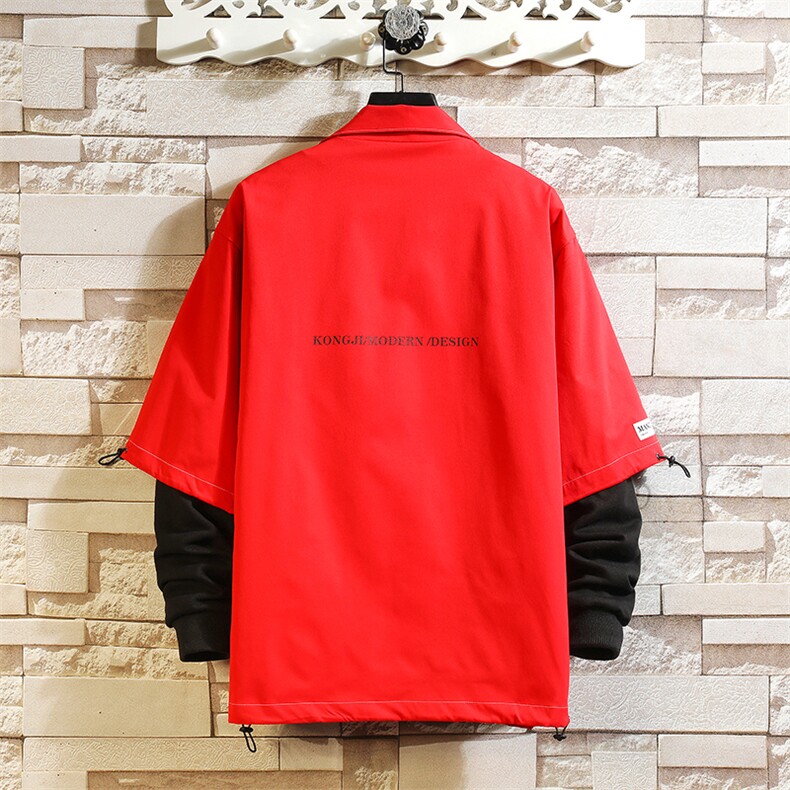 7XL-M加肥加大码立领夹克男2023秋季新款帅气本命年红色外套控98,男装夹克,钱塘717(原712)