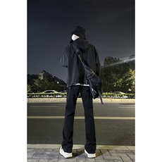B221美式ins高街暗黑小众修身弹力休闲牛仔裤LK23010-P60控78，男装牛仔裤，电商B221