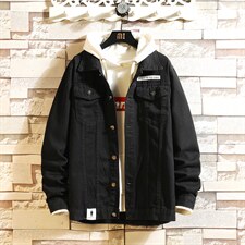 JK607-p55-大量现货牛仔夹克肥仔量足破洞印花大码,男装夹克,星座103A