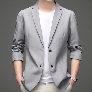 BW8821008钱塘2020-2秋季新款男士休闲简约百搭西服纯色外套P142图片