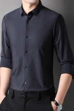 CE820钱塘2020-2中年男士秋季薄款商务休闲条纹新款衬衫P72，男装衬衫，钱塘207-2