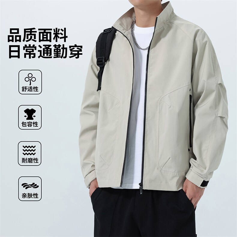 311B-1-892-P55控98秋季新款夹克外套男立领户外休闲上衣,男装夹克,星座311B-1