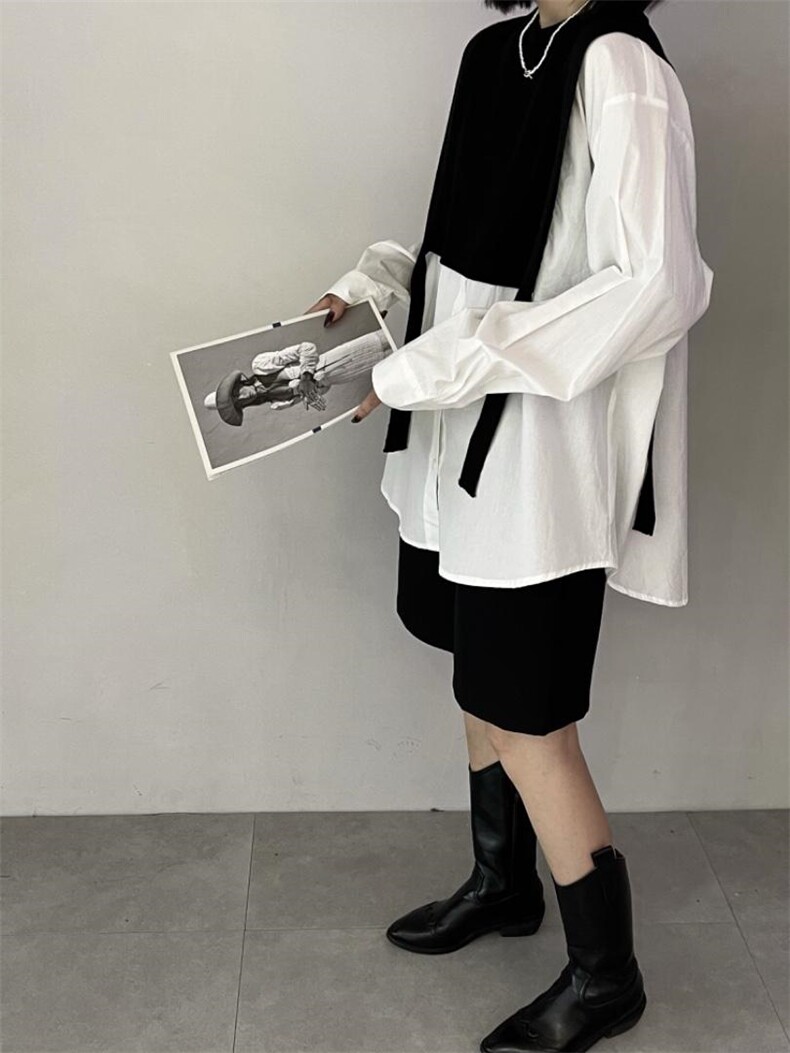 雷洛奇丽—秋装拼接衬衫，女装衬衫，雷洛奇丽