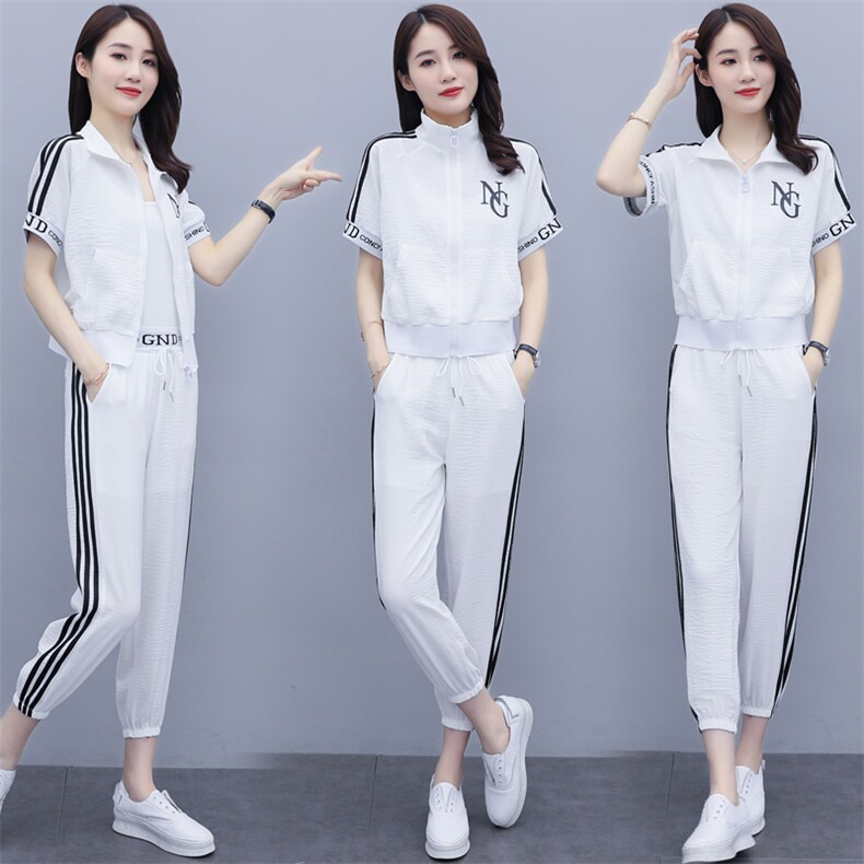 套装女夏2021年夏季新款女装时尚休闲拼接欧货大码女装图片