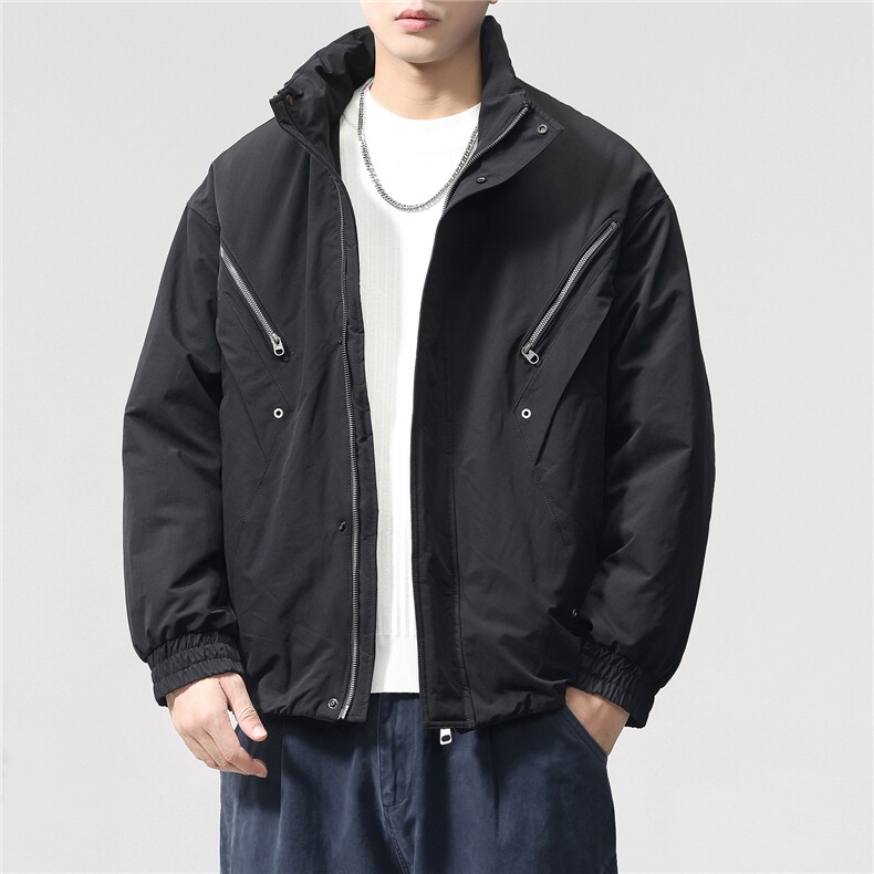 夹棉2025秋冬新款立领工装夹克男女户外登山服棉服,男装棉衣,电商D215