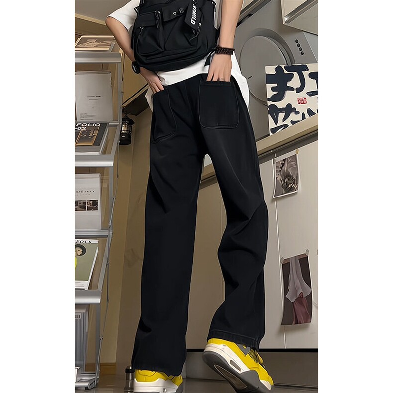 牛仔裤男直筒宽松大码抽绳美式裤子长裤K8471-P38【特价】,男装牛仔裤,电商A007