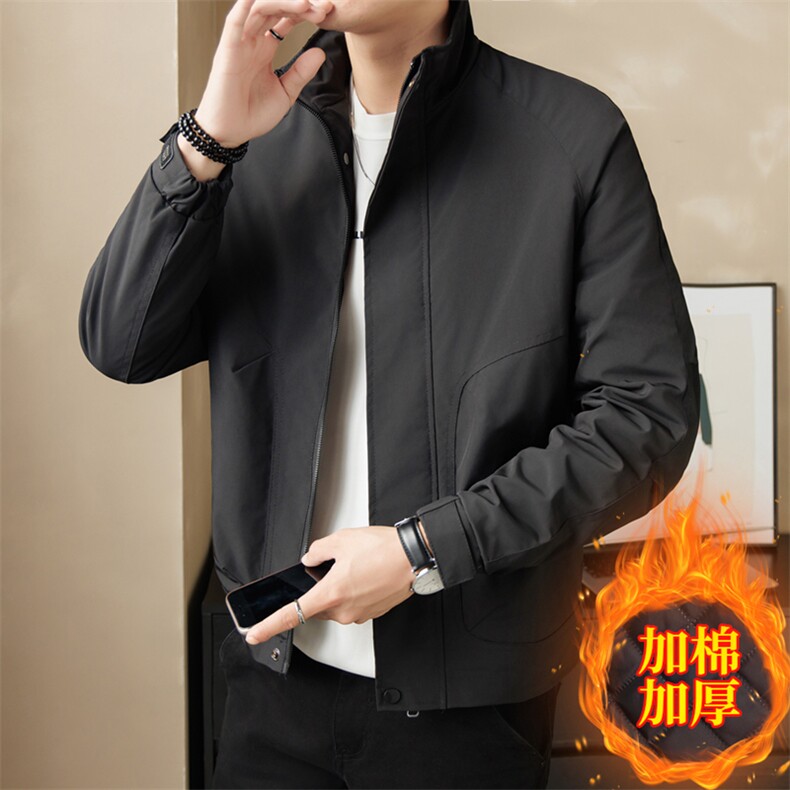 加棉加厚店主风夹克外套男休闲时尚立领男士夹克-P85常规P67L-5XL,男装夹克,星座310B-3