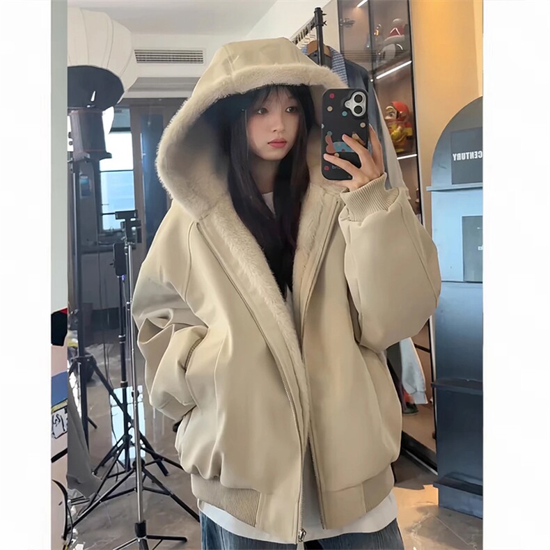 网图慎上荔枝纹皮座山雕加绒连帽保暖棉服男女同款MP7826-特价P85,男装棉衣,电商A007