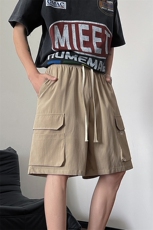 8XL-M特大码冰丝短裤男五分裤褶皱休闲裤工装中裤DK1504P45控68，男装牛仔裤，电商D206-1