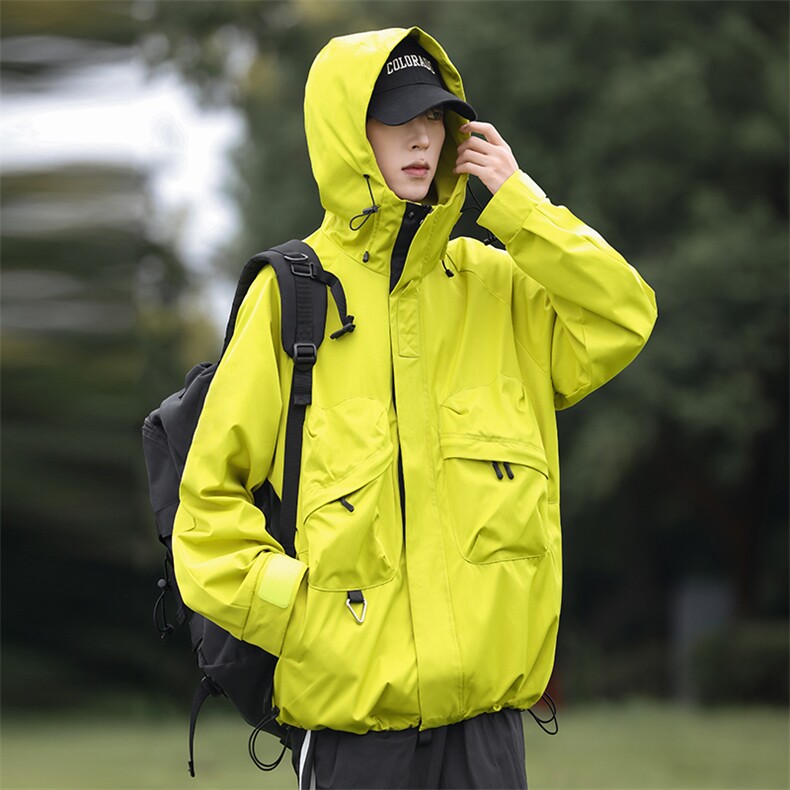 无袖标冲锋衣~现货夹克冲锋衣复古工装登山服特批JK889-P78,男装夹克,电商A021