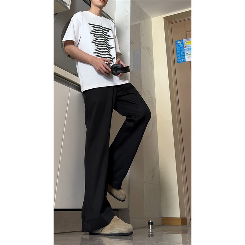 夏季美式垂感痞帅高级感西裤男冰丝速干休闲裤K315-P45控68,男装西裤,星座1004-3