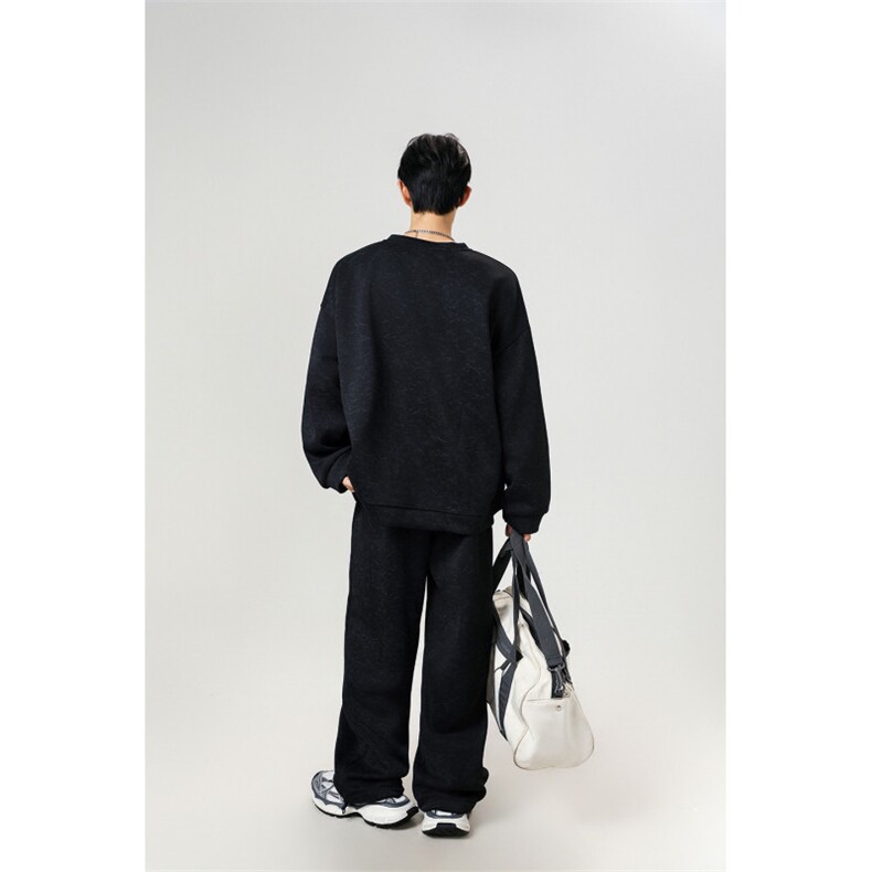 现货TZ761-特P65?秋季痞帅高街扎染卫衣卫裤休闲套装男,男装休闲裤,电商A059