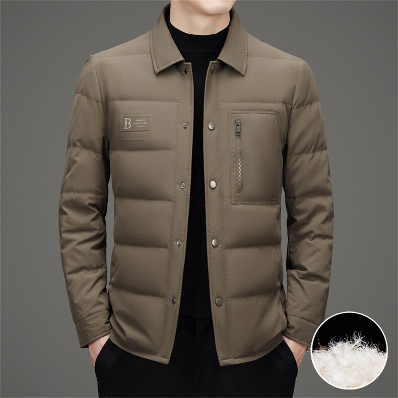 现货新标90绒中青年轻薄羽绒服外套男士秋冬时尚羽绒服夹克图片
